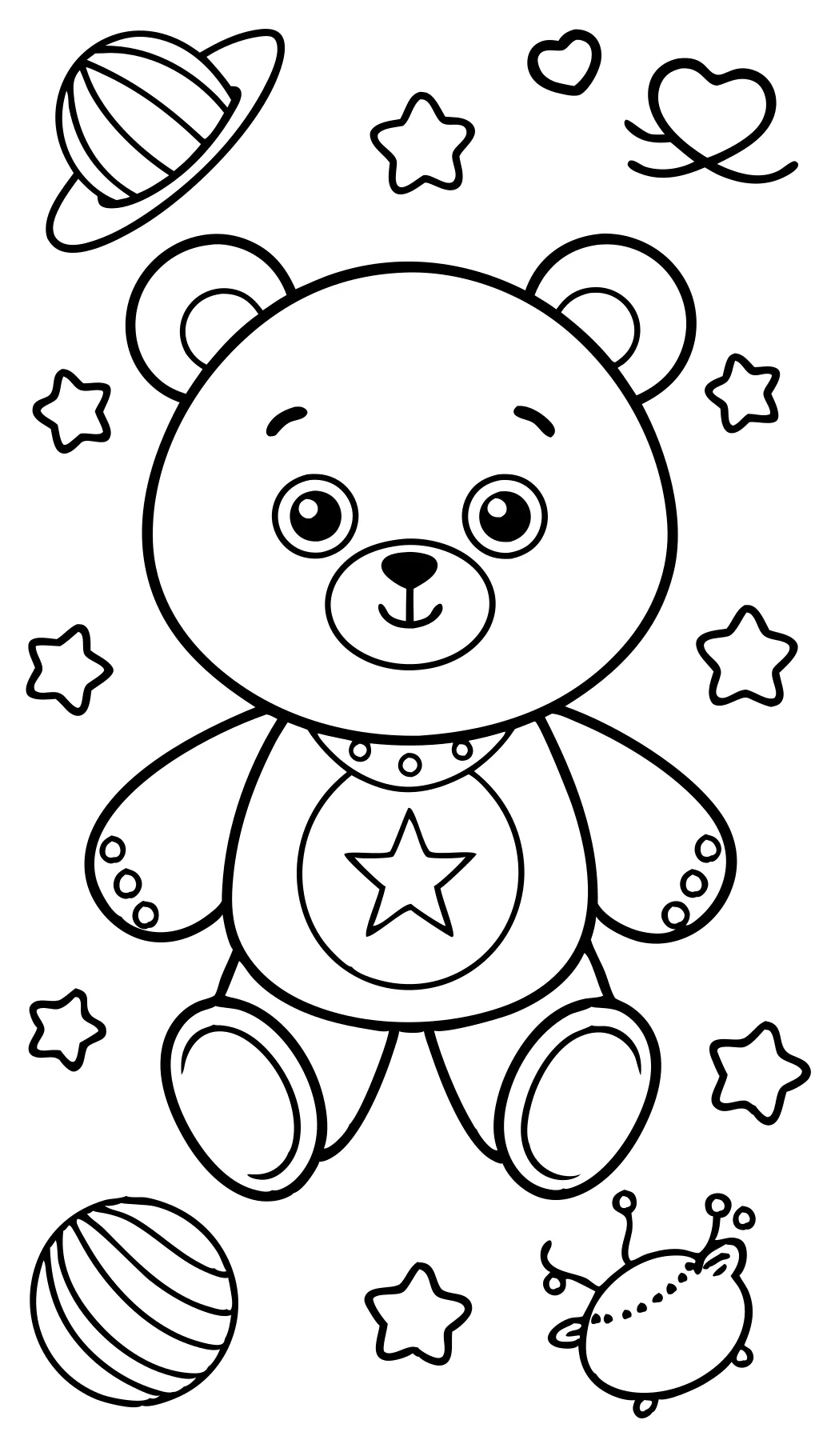 coloriages gratuits d’ours en peluche mignon imprimables